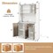 Costway 4-Door 71'' Kitchen Buffet Pantry Storage Cabinet w/Hutch Adjustable Shelf White